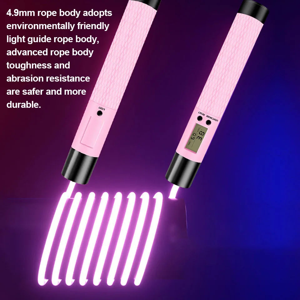 Night Luminous Rope Skipping Home Exercise Fitness Equipment Outdoor Fluorescent Jump Skipping Rope Training Sports Supplies