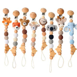 Nipple Holder Clips Children Baby Teether Toys Straps Pacifier Holder Clips Baby Pacifier Chain Crochet Animal Pacifier Clips