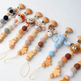 Nipple Holder Clips Children Baby Teether Toys Straps Pacifier Holder Clips Baby Pacifier Chain Crochet Animal Pacifier Clips