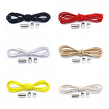 No Tie Shoelaces Semicircle Elastic Shoe Laces For Kids Adult Sneakers Shoelace Quick Lazy Metal Lock Laces Shoe Strings