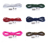 No Tie Shoelaces Semicircle Elastic Shoe Laces For Kids Adult Sneakers Shoelace Quick Lazy Metal Lock Laces Shoe Strings