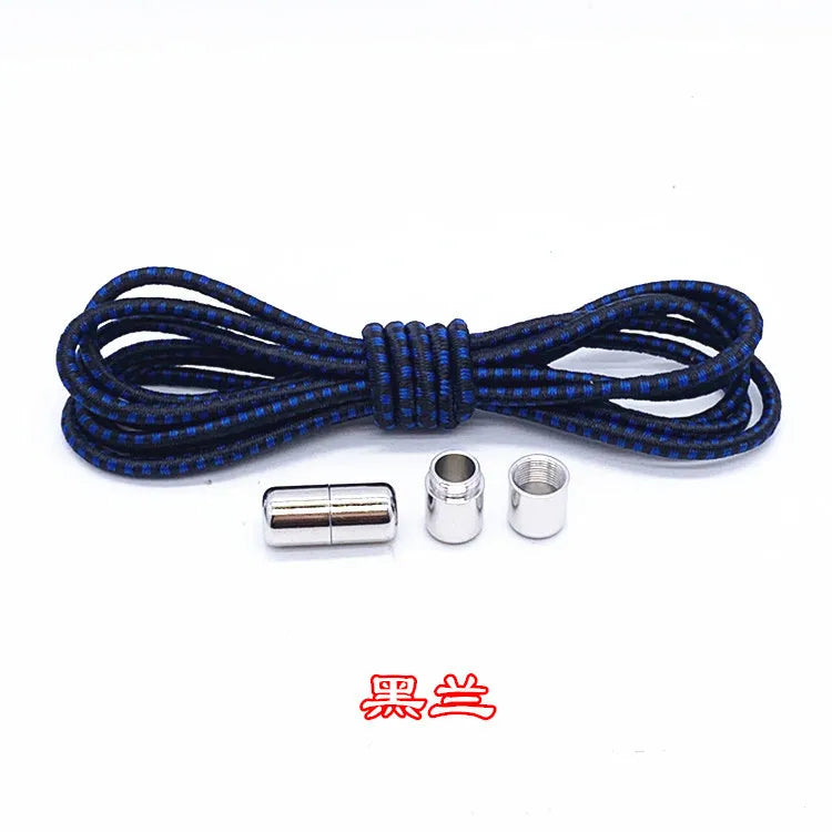 No Tie Shoelaces Semicircle Elastic Shoe Laces For Kids Adult Sneakers Shoelace Quick Lazy Metal Lock Laces Shoe Strings