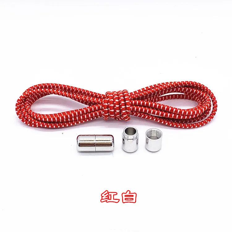 No Tie Shoelaces Semicircle Elastic Shoe Laces For Kids Adult Sneakers Shoelace Quick Lazy Metal Lock Laces Shoe Strings