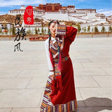 Noble Women's Tibetan Robes Tibetan Tourism Clothing Ethnic Minority Style Portrait Tibetan Dance Performance Costume