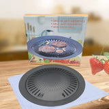 Non-Stick Camping Grill Pan for Meat Skewers Thickened Non-Stick Grilling Pan for Outdoor BBQ  Plate Cookware Cooking Pot