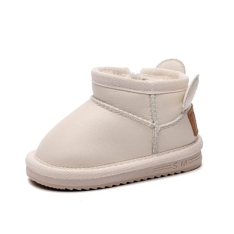 Non-slip Soft Toddler Shoes Children's Cotton Shoes Snow Boots Baby New Winter Plus Velvet Thick Breathable Warmth Baby Boots