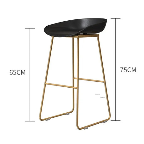 Nordic Bar Stool High Chair Wrought Iron Minimalist Modern Restaurant Office Dining Room Furniture Set Creative Bar Stools