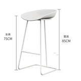 Nordic Bar Stool High Chair Wrought Iron Minimalist Modern Restaurant Office Dining Room Furniture Set Creative Bar Stools