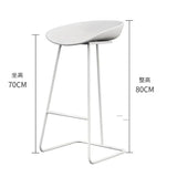 Nordic Bar Stool High Chair Wrought Iron Minimalist Modern Restaurant Office Dining Room Furniture Set Creative Bar Stools