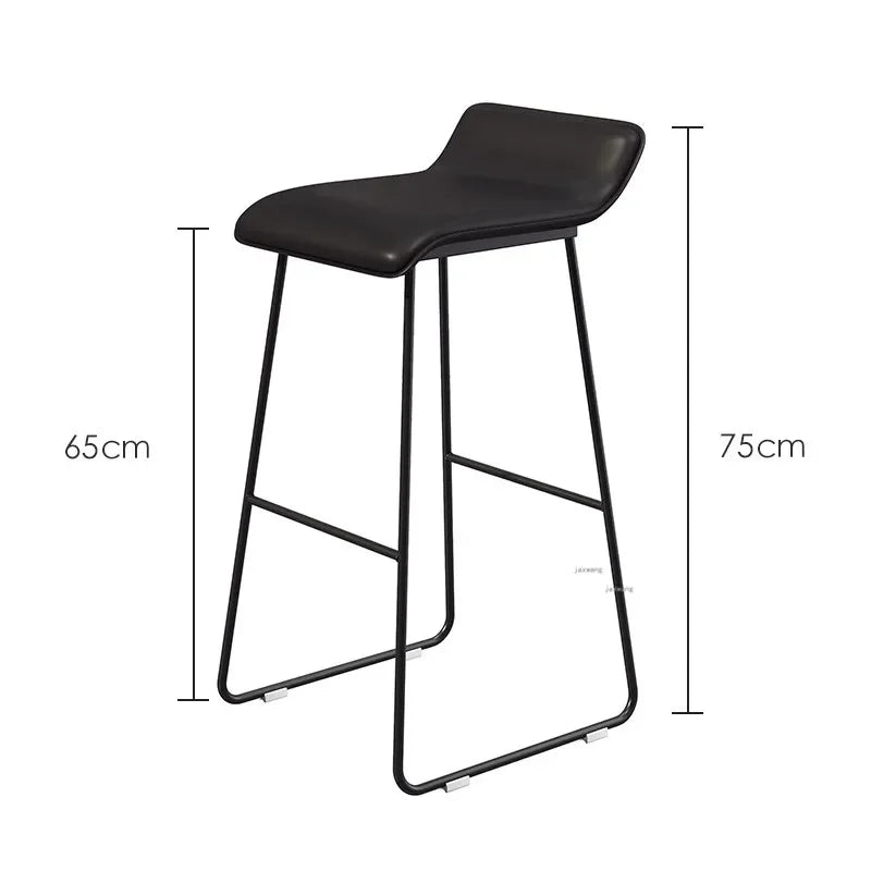 Nordic Bar Stool High Chair Wrought Iron Minimalist Modern Restaurant Office Dining Room Furniture Set Creative Bar Stools