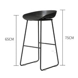 Nordic Bar Stool High Chair Wrought Iron Minimalist Modern Restaurant Office Dining Room Furniture Set Creative Bar Stools