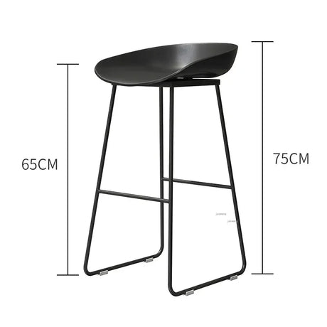 Nordic Bar Stool High Chair Wrought Iron Minimalist Modern Restaurant Office Dining Room Furniture Set Creative Bar Stools