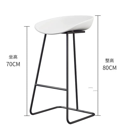 Nordic Bar Stool High Chair Wrought Iron Minimalist Modern Restaurant Office Dining Room Furniture Set Creative Bar Stools