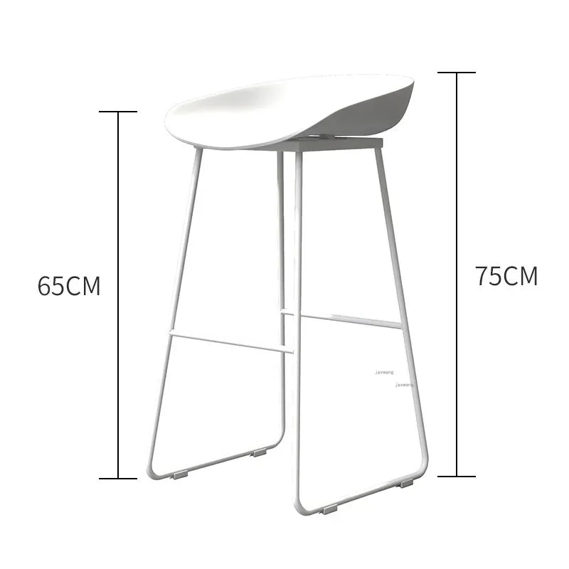 Nordic Bar Stool High Chair Wrought Iron Minimalist Modern Restaurant Office Dining Room Furniture Set Creative Bar Stools