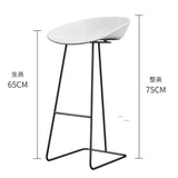 Nordic Bar Stool High Chair Wrought Iron Minimalist Modern Restaurant Office Dining Room Furniture Set Creative Bar Stools