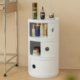 Nordic Bedside Cabinet Small Round Modern Plastic Storage Cabinet Narrow Cabinet Multi Layer Side Cabinet for Living Room