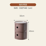 Nordic Bedside Cabinet Small Round Modern Plastic Storage Cabinet Narrow Cabinet Multi Layer Side Cabinet for Living Room