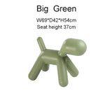 Nordic Design Modern Kids Children Toy PE Plastic Eco-environment Animal Outdoor Spots Puppy Dog Low Stool Chair