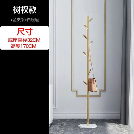 Nordic Gold Standing Coat Rack Modern Quality Metal Coat Rack Marble Black Entryway Floor Coat Rack Living Room Furniture