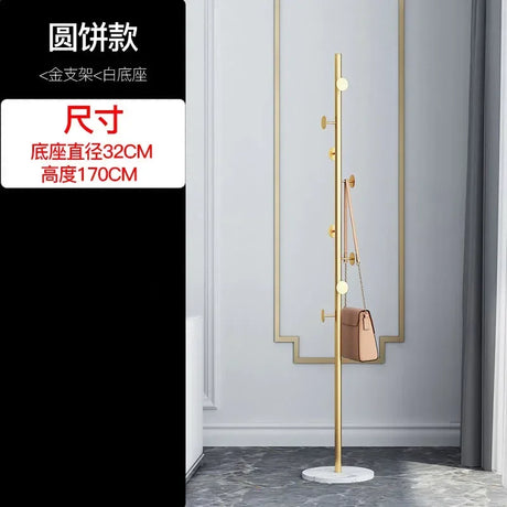 Nordic Gold Standing Coat Rack Modern Quality Metal Coat Rack Marble Black Entryway Floor Coat Rack Living Room Furniture