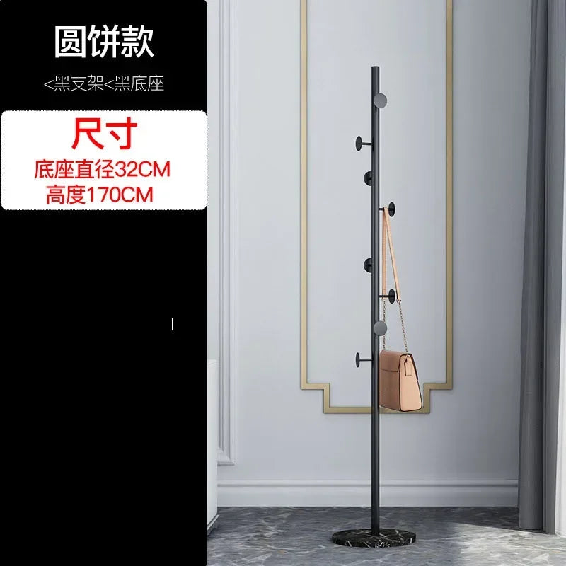 Nordic Gold Standing Coat Rack Modern Quality Metal Coat Rack Marble Black Entryway Floor Coat Rack Living Room Furniture