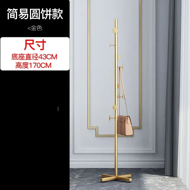 Nordic Gold Standing Coat Rack Modern Quality Metal Coat Rack Marble Black Entryway Floor Coat Rack Living Room Furniture