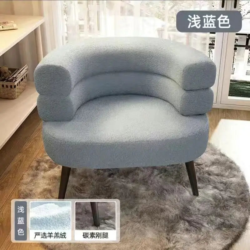 Nordic Ins Living Room Chair Girls Comfortable Bedroom Make Up Chair Student Dormitory Computer Chairs Cloth Home Office Seat