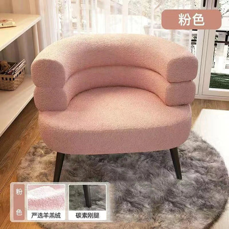 Nordic Ins Living Room Chair Girls Comfortable Bedroom Make Up Chair Student Dormitory Computer Chairs Cloth Home Office Seat