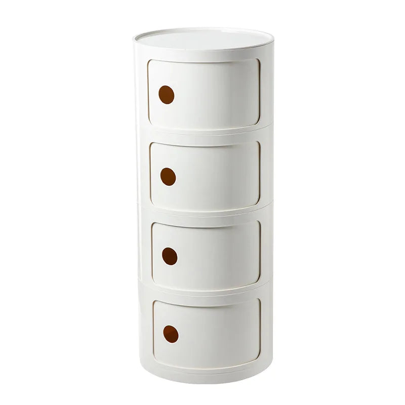 Nordic Ins Network Red Bedside Cabinet Modern Simple White Round Creative Small Cabinet Mini Simple Side Cabinet