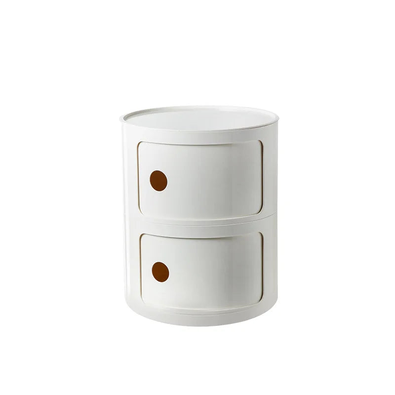 Nordic Ins Network Red Bedside Cabinet Modern Simple White Round Creative Small Cabinet Mini Simple Side Cabinet