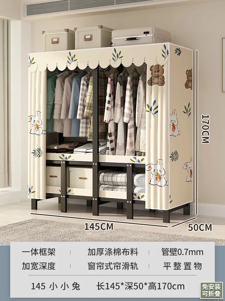 O Height 170cm Living room Closet ready for assembly folding wardrobe for clothes Storage locker bedroom cabinets Home furniture