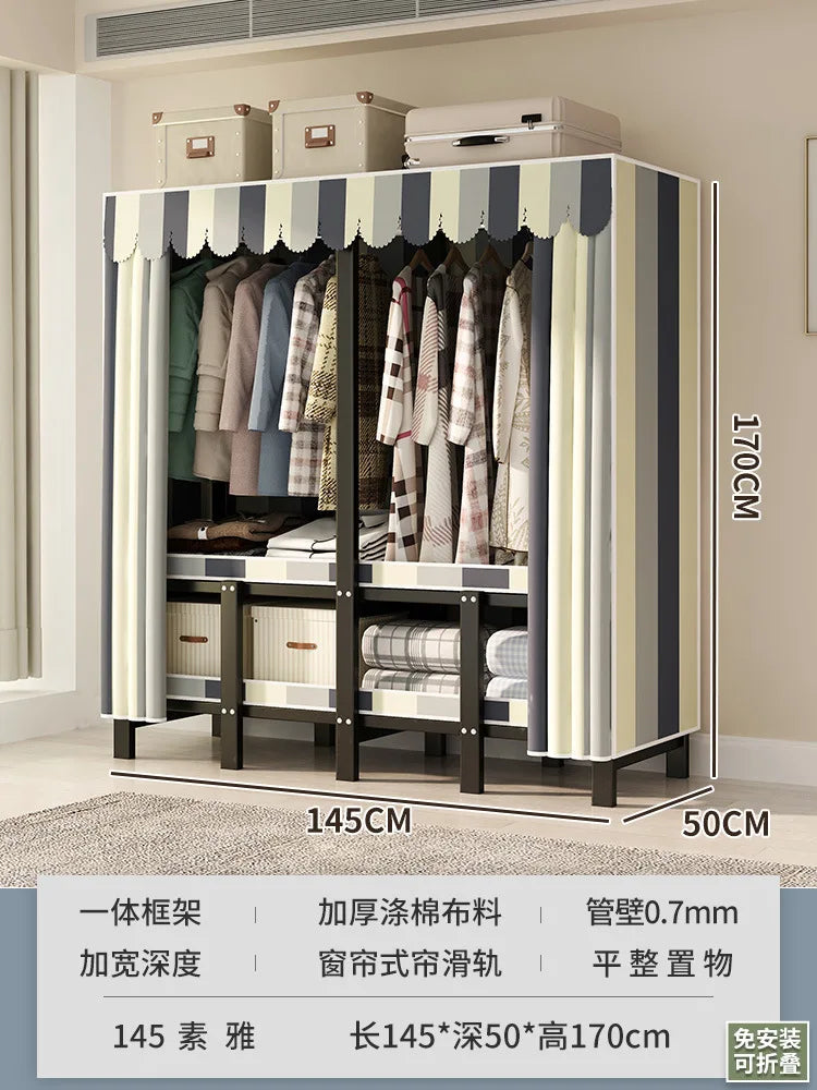 O Height 170cm Living room Closet ready for assembly folding wardrobe for clothes Storage locker bedroom cabinets Home furniture