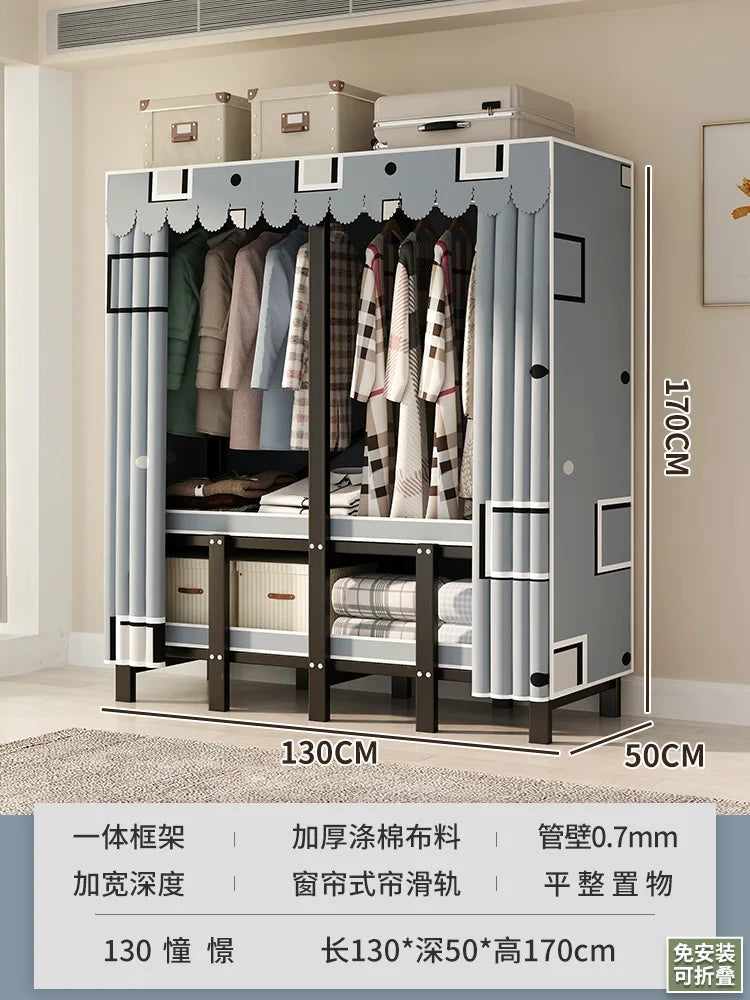 O Height 170cm Living room Closet ready for assembly folding wardrobe for clothes Storage locker bedroom cabinets Home furniture