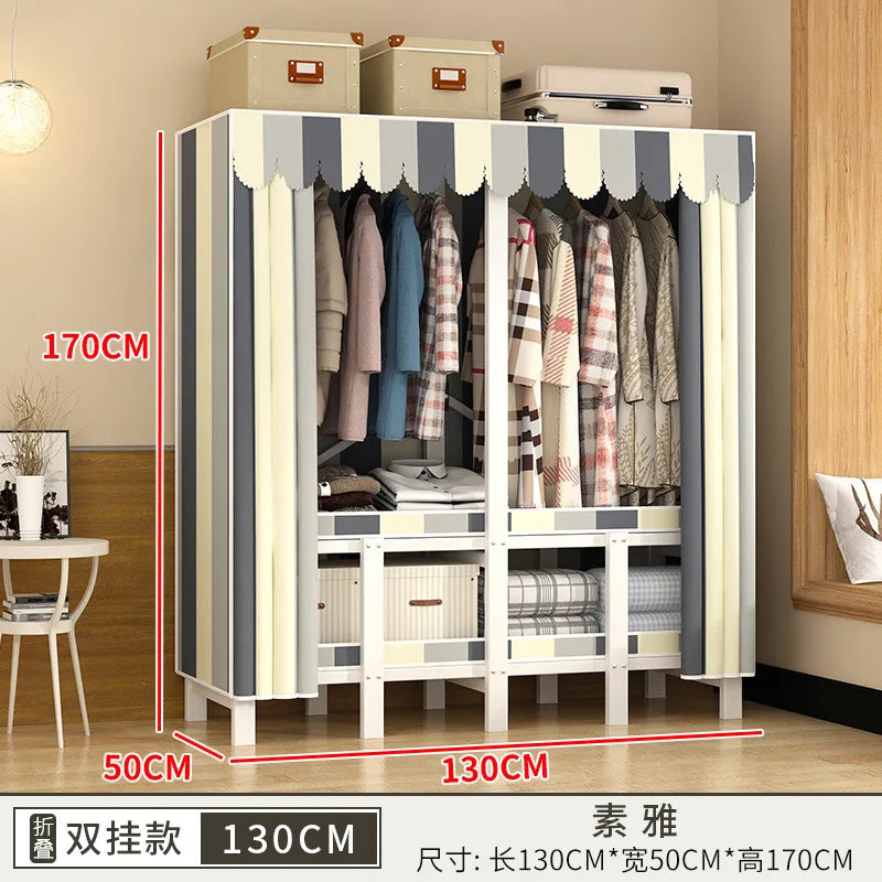 O Height 170cm Living room Closet ready for assembly folding wardrobe for clothes Storage locker bedroom cabinets Home furniture