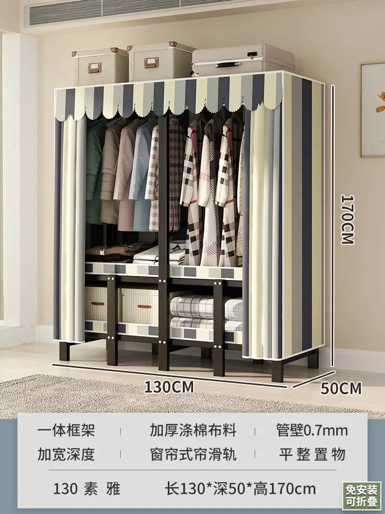 O Height 170cm Living room Closet ready for assembly folding wardrobe for clothes Storage locker bedroom cabinets Home furniture