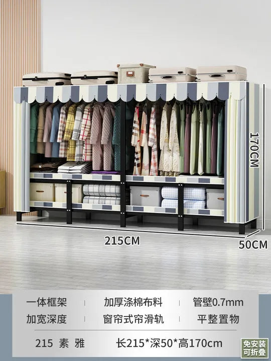 O Height 170cm Living room Closet ready for assembly folding wardrobe for clothes Storage locker bedroom cabinets Home furniture