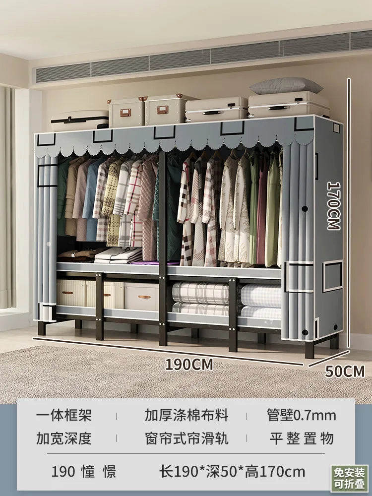 O Height 170cm Living room Closet ready for assembly folding wardrobe for clothes Storage locker bedroom cabinets Home furniture