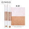 O.TWO.O Contour Stick Double Head Contour Pen Waterproof Matte Finish Highlighters Shadow Contouring Pencil Cosmetics For Face