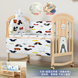 Nanjiren Crib Solid Wood Paint-Free Multifunctional Baby BB Bassinet Removable Newborn Baby Child Patchwork Bed