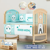 Nanjiren Crib Solid Wood Paint-Free Multifunctional Baby BB Bassinet Removable Newborn Baby Child Patchwork Bed