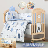 Nanjiren Crib Solid Wood Paint-Free Multifunctional Baby BB Bassinet Removable Newborn Baby Child Patchwork Bed