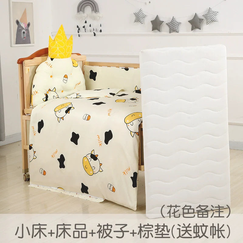 Baby Crib Electric Bassinet Solid Wood Paint-Free Automatic Shaking Babies' Bed Multi-Functional Newborn Children's Bed Patchwork Large Bed