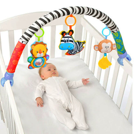 Sozzy Baby Stroller Clip Crib Hanging Bed Bell Newborn Music Car Hanging Baby Safety Seat Toy 0-1 Years Old