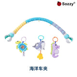 Sozzy Baby Stroller Clip Crib Hanging Bed Bell Newborn Music Car Hanging Baby Safety Seat Toy 0-1 Years Old