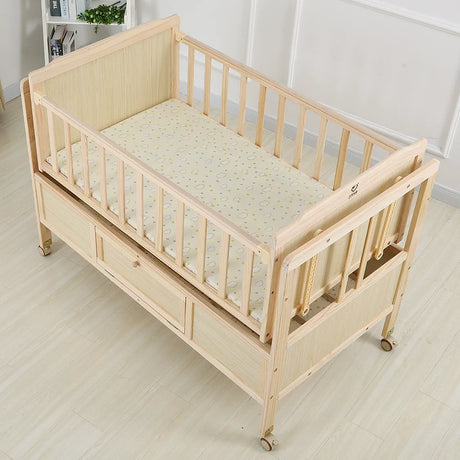 Baby Crib Electric Cradle Bed Patchwork Big Bed Side Bed Movable Solid Wood Newborn Automatic Intelligent Baby BB Bed