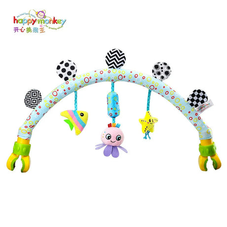 Sozzy Baby Stroller Clip Crib Hanging Bed Bell Newborn Music Car Hanging Baby Safety Seat Toy 0-1 Years Old