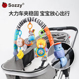 Sozzy Baby Stroller Clip Crib Hanging Bed Bell Newborn Music Car Hanging Baby Safety Seat Toy 0-1 Years Old