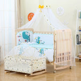 Zhitong Crib Solid Wood Paint-Free Multifunctional Bassinet Babies' Bed Newborn BB Bed Children's Bed with Mosquito Net Shaker