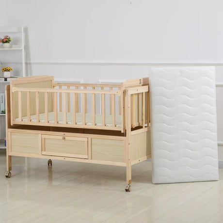 Baby Crib Electric Cradle Bed Patchwork Big Bed Side Bed Movable Solid Wood Newborn Automatic Intelligent Baby BB Bed