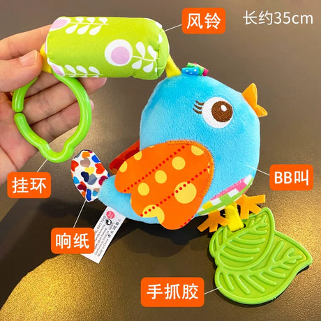 Newborn Baby Stroller Pendant Wind Chime Crib Hanging Baby Stuffed Color Bed Chime Rattle Comforting Hanging Ornament Toy